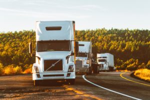 self driving trucks on the road